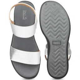 Inc.5 Women's Silver Back Strap Wedges image 4