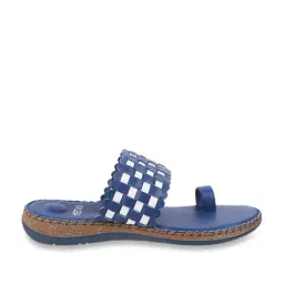 Metro Women's Blue Toe Ring Sandals-image-5