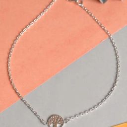 Clara 92.5 Sterling Silver Tree of Life Anklet for Women-picture-5
