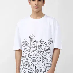 Forever 21 White Cotton Crew T-Shirt-image-46