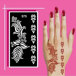 VOORKOMS Floral Mehndi Stencil Sticker-picture-39