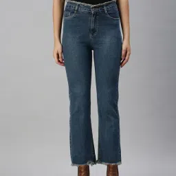 SHOWOFF Casual Straight Fit High-Rise Blue Jeans-image-79