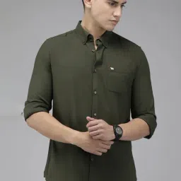 The Bear House Green Slim Fit Shirt-picture-27