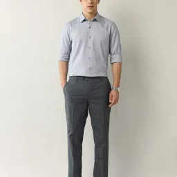 Arrow Grey Regular Fit Self Design Shirt image 4