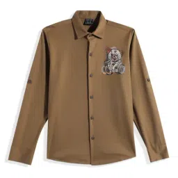 Cavio Boys Brown Comfort Fit Shirt-picture-33