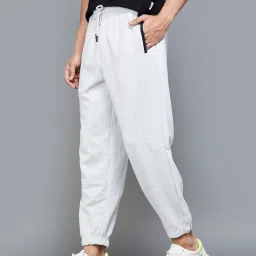 Fame Forever by Lifestyle Grey Melange Cotton Regular Fit Joggers image 4