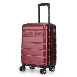 Calvin Klein Ridge-Line Pearlized Berry Textured Hard Cabin Trolley Bag - 54 cm image 4