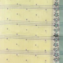 CHARUKRITI Green Cotton Woven Saree Without Unstitched Blouse image 4