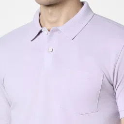 Peter England Purple Regular Fit Polo T-Shirt image 4