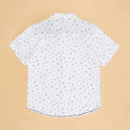 Pantaloons Junior White Cotton Floral Print Shirt image 4