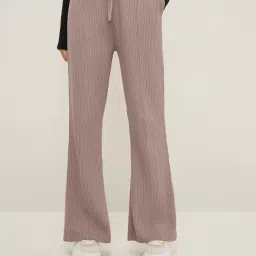 studiofit women Studiofit by Westside Mauve Waffle-Textured High-Rise Track Pants image 1