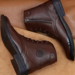 Zoom Shoes Men's Brown Derby Boots-image-91