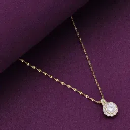 Kai Jewel Sterling Silver Gold Minimal Crystal Casual Necklace-picture-33