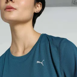 Puma Blue Self Pattern Sports T-Shirt image 4