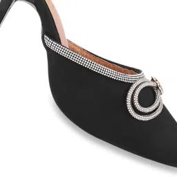 Shoetopia Women's Black Mule Stilettos image 4