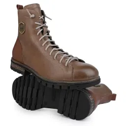 Alberto Torresi Men Tan Biker Boots image 4