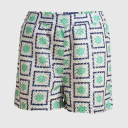 Vero Moda Girls Cloud Dancer Abstract Print Relaxed White Shorts image 4