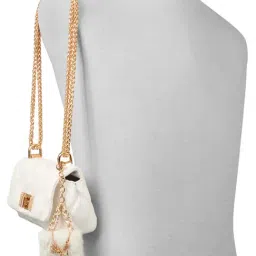 Aldo MIAWHITE Bone Quilted Shoulder Bag image 5