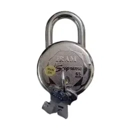 B K JAGAN & CO 65 mm Iron Polished Finish 3 Keys Padlock image 4