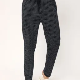 R&B Navy Cotton Relaxed Fit Printed Lounge Pants-picture-42