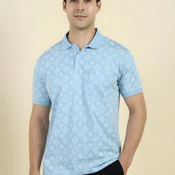 Allen Solly Men Abstract Printed Polo Collar Cotton T-shirt-picture-24