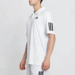 Adidas White CLUB 3STR Polo T-Shirt image 3