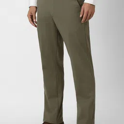 van heusen V Dot Men Slim Fit Mid-Rise Formal Trousers image 3