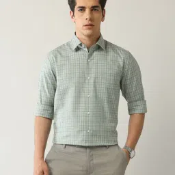 Arrow Green Regular Fit Plaid Shirt-image-23