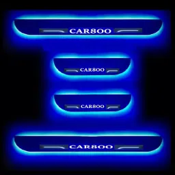 SCA Black Beauty Car Footstep/Door Sill Scuff Plate with Blue Color LED Light for Maruti Car-800 All Model (Set of 4 Pcs)-picture-28