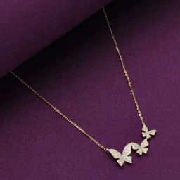 Kai Jewel Sterling Silver Gold Butterfly Casual Chain Necklace-picture-10