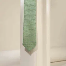 Louis Philippe Green Embroidered Tie-picture-3