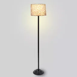 Tucasa TC-129 56.5 Inch Leopard Print Floor Lamp with Metal Base image 4
