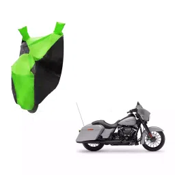 Auto Pearl Waterproof Two Wheeler Cover For Harley Davidson Road Glide Special (Green & Black)-image-14