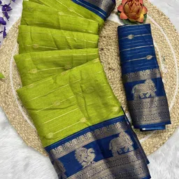 RegalDrapes Woven Design Jacquard Saree With Unstitched Blouse Piece-picture-10