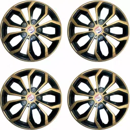 Auto Pearl gDC36 R15  381 mm(15 Inch) Press Type Wheel Hubcap with Retention Ring Glossy Golden DC Wheel Cover for Volkswagen Polo 1.0 MPI Comfortline Petrol (Set of 4) image 5