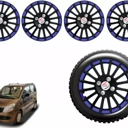 Auto Pearl CBB28 R13  33.02 cm (13 Inch) Press Type Wheel Hubcap with Retention Ring Glossy Black Blue Wheel Cover for Maruti Wagon R LXI (Set of 4)-image-96