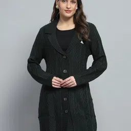 Monte Carlo Women Woollen Longline Cardigan-image-43