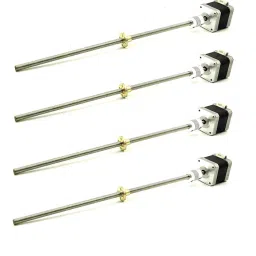 Invento Nema 17 4.2 Kg-cm Stepper Motor + Flexible coupling + 300mm (0.3 mtr) M8 8mm 1.25mm Pitch Threaded Rod + Brass Nut For DIY ISC 1874-3B-picture-33