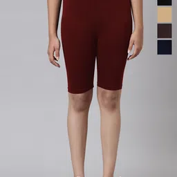 AMUL COMFY Girls Pack Of 5 Cycling Pure Cotton Shorts-image-95