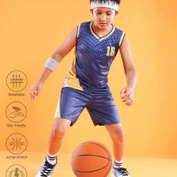 Pine Active Sleeveless Athleisure T-Shirt & Shorts Set 18 Print - Navy Blue-picture-38
