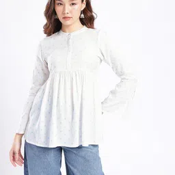 fusion by glitchez Polka Dotted A-Line Top image 4