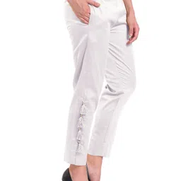 FLOREOS Women Textured Comfort Easy Wash Trousers-image-73