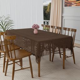 Myntra Elegant Homes Coffee Brown Cotton 6-Seater Table Cover-picture-38