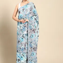 BUTA BUTI Ethnic Motifs Printed Pure Cotton Saree-picture-15