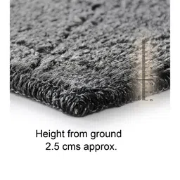 saral home Saralhome 24X7 Antiskid PP BCF yarn Door Mat Black. 40cm x 60cm image 5