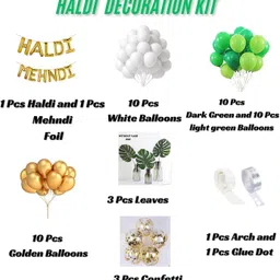 skywins Haldi Mehndi Decoration Kit - Complete Set with Haldi & Mehndi Foil image 2