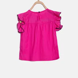 ELLE Girls Pink Solid A-Line Top image 2