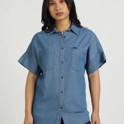 Lee Blue Casual Shirt-image-76