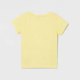 Juniors By Lifestyle Yellow Cotton Regular Fit Printed T-Shirt image 2