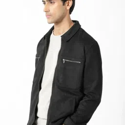 Rare Rabbit Black Boxy Fit Solid Jacket image 4